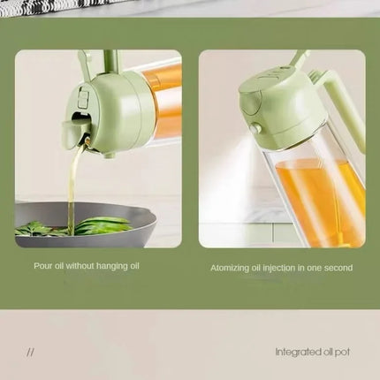 2 in 1 Pour Spray Sprayer Kitchen Fryer Air Spray Oil Dispenser Bottle for Olive Oil Cooking Frying BBQ Camping Large Capacity