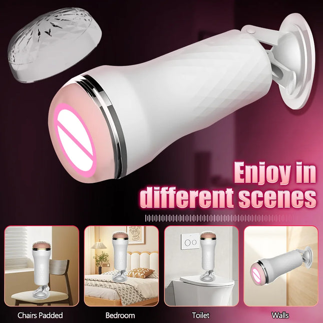 Realistic Rubber Vagina  Adult Toy Male Masturbator Cup Deep Throat  Artificial Vagina Prostate Massage Sex Toy for Men