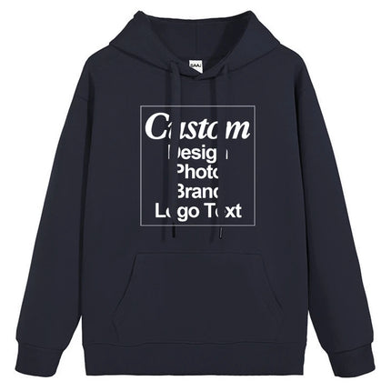 High Quality Custom Hoodie Cotton Sweatshirt Print Embroidery Brand Logo Text Photo Design Men Women Famliy Team Clothing 300g