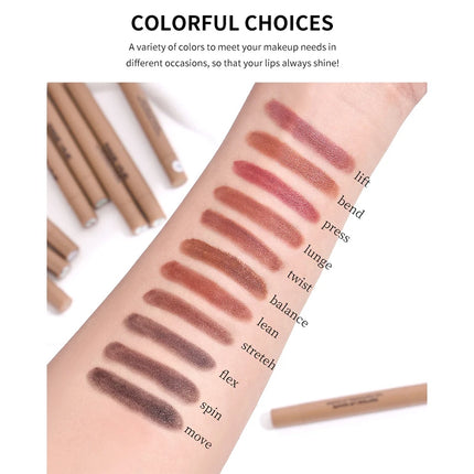 Blogger Recommended Lip Liner Brand Long-lasting Velvet Matte Beginner-friendly Sexy Double-ended Silky Peptide Nude Lip Liner