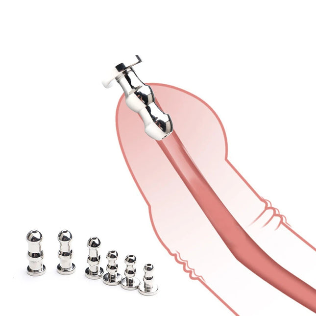 Metal Hollow Urethral Plug Gay Sounding Sounding Rod Penis Dilator Urethral Stimulator Adult Sex Toys for Men Catheter