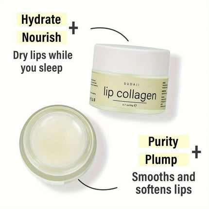Hyaluronic acid collagen Sleep lip mask 20g deep hydration lasting moisturizing exfoliation day and night can be given as a gift