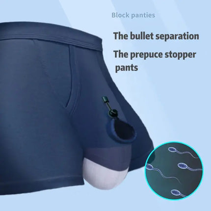 Man Breathable Underwear Penis Pouch Open Hole Boxer Sexy Comfortable Soft Underpants Lingerie Prolong Sex Time Improve Briefs