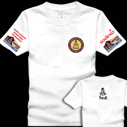 Off-road E-family Cotton Motorcycle T-shirt BMW Printing Short-sleeved Locomotive Racing Car Mercedes-Benz Audi Men's Clothing