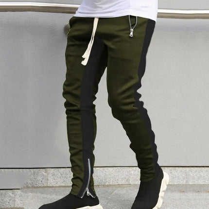 2026 New Men's Sports Pants with Side Zippers and Ankle Cuffs, Slim Fit Men's Pants, Fitness Sportswear, Hip-Hop Sportswear
