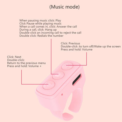 Page Turner Mini Multifunction Fingertip Controller Scrolling Button Ring Fingertip for Selfie Button Camera Shutter Smartphones