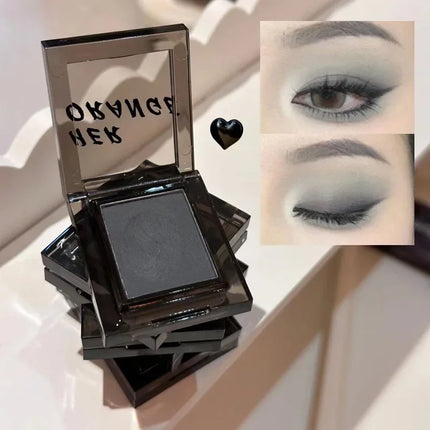 Smoky Blue-gray Eye Shadow Palette Sweet Cool Single Color Mini Eyeshadow Palette Pearl Matte Shimmer Brightening Eyes Makeup