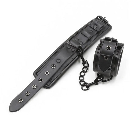 Top quality bdsm bondage set handcuffs and ankle collar fetish slave sex toys bondage man woman sex games for couples.