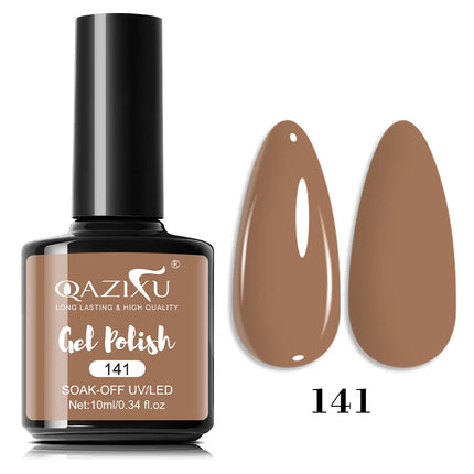 10ml Popular Brown Color Nail Polish UV LED Soak Off Gel Nail Polish For Nail Art DIY Salon Home Holiday Gift For Winter