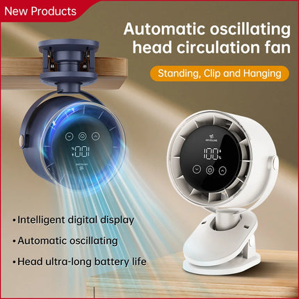 Multi-functional Circulating Fan With Clip 3-in-1 Turbo Fan Electric High-speed Clip Fan 100 levels of free adjustment