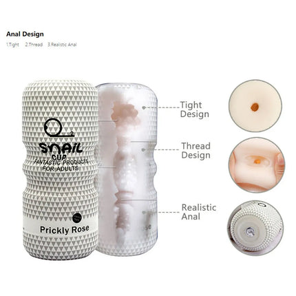 Male Masturbator Realistic Vagina Pussy Anus Anal Oral Masurbation Machine Snail Aircraft Cup Sex Toys for Men 18 Adult Supplies