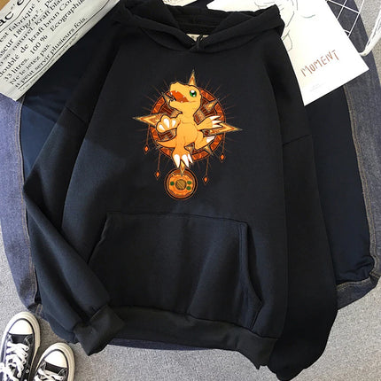 digimon hoodies men long sleeve top graphic y2k aesthetic sweatshirts men Korean style tracksuit
