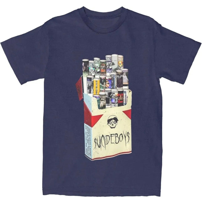 Awesome Vintage Suicideboys Cigarette Album T Shirt Men Women Pure Cotton Tees Shirt New Arrival Clothing New Men's T-shirt