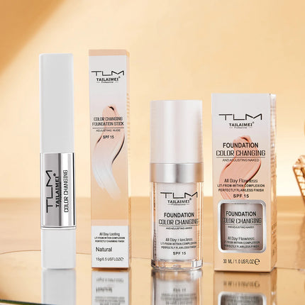 Color Changing Foundation Stick with Spf 15, All Day Flawless, Natural-Looking Complexion, Long-Lasting Wear