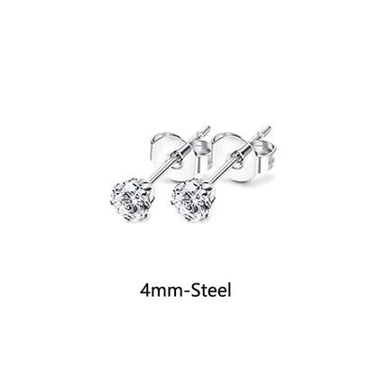 1 Pair/18 Pairs Hypoallergenic Small Stud Earrings Women Men Stainless Steel Ball Stud Earrings Set Cartilage Piercing Jewelry