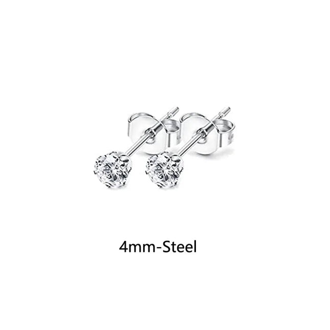 1 Pair/18 Pairs Hypoallergenic Small Stud Earrings Women Men Stainless Steel Ball Stud Earrings Set Cartilage Piercing Jewelry