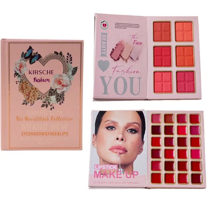 5-Layer Folding Eyeshadow Palette Book Shaped Portable Eye Shadow Palette Easy Apply Long-Lasting Makeup Palette Book Blush