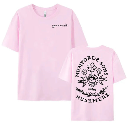 RUSHMERE Album 2025 Graphic T-shirt Folk Rock Band Mumford & Sons Printing Tshirts Cotton Men Women Summer T Shirts Hip Hop Tees