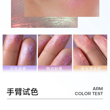Romantic Beauty Iluminador Maquillaje Chameleon Highlighter Eye Palette High gloss Powder Body and Face Pearl Brightening