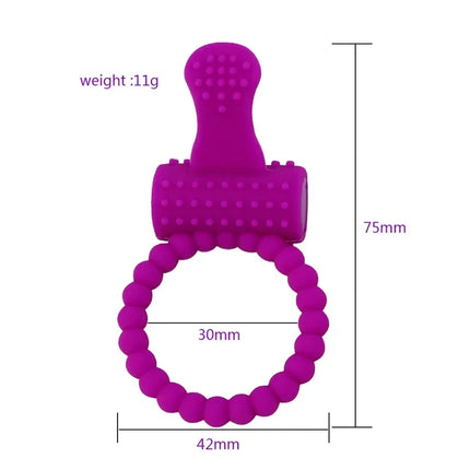 Rabbit Vibrator Ring for Couples Elastic Clitoral Stimulator Delay Ejaculation Vibrating Sex Toy Men and Women