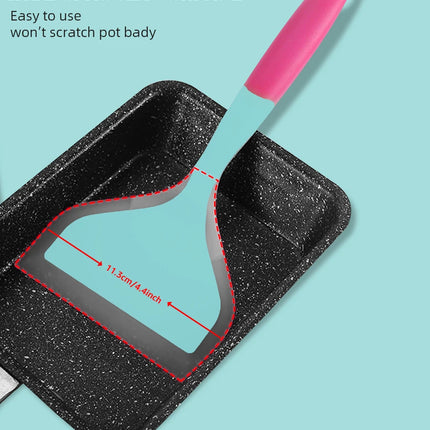 Silicone Spatula Cooking Utensils Beef Meat Egg Kitchen Scraper Wide Pizza Cooking Tools Shovel Non-stick Spatula Color Randomly