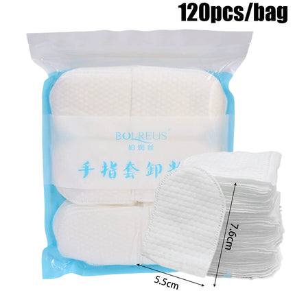 120PCS Makeup Removal Cotton Pads Hand-insert Disposable Makeup Accessories Remover Practical Face Soft U-shaped Remover Paper