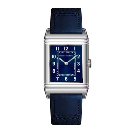 Specht&Söhne Reversible Square Watch Ronda Quartz Movt Stainless Steel Case Sapphire Crystal Flip Design Mens Fashion Wristwatch