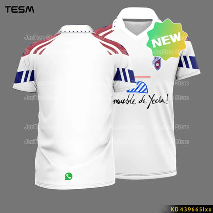 TESM Summer POLO Shirt Men Summer Sports V-neck T-shirt Street Trendy Short Sleeve 3D HD Print T-shirt