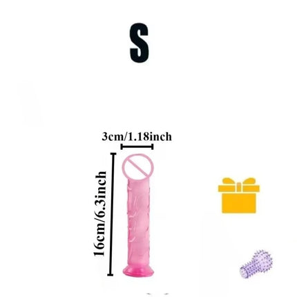 Realistic Dildos, Pink Dildo with Strong Suction Cup for Women,Adult Sex Toys，toys for Sexuals，safer Sex Products，anal Plug，dick