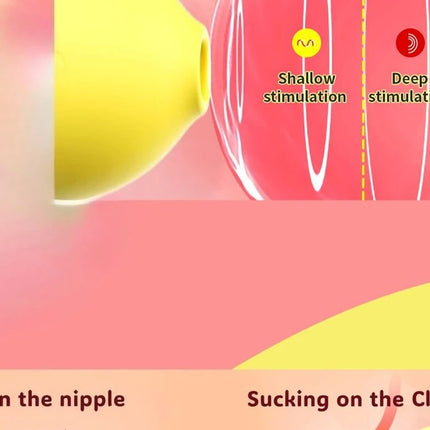 Lemon Vibrator Sucking G-Spot Clitoral Stimulator Vibrating Massger 10 Modes Silicone Dildo Clitoral Sucker Sex Toy For Women