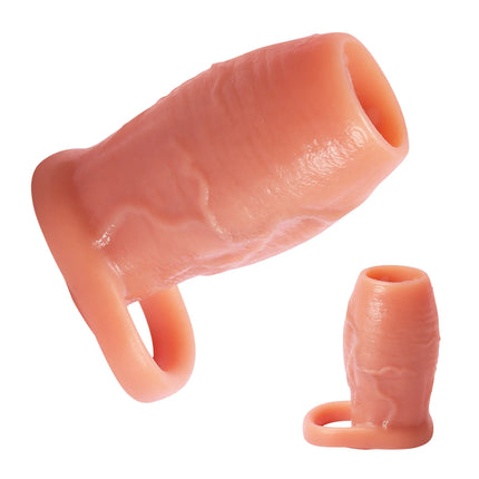 Dick Sleeve Enlargement Lock Sperm Penis Ring Adult Men Sex Toy Enlarged and Thicken Cock Sleeve Soft Silicone Male 18+ Sexy Toy