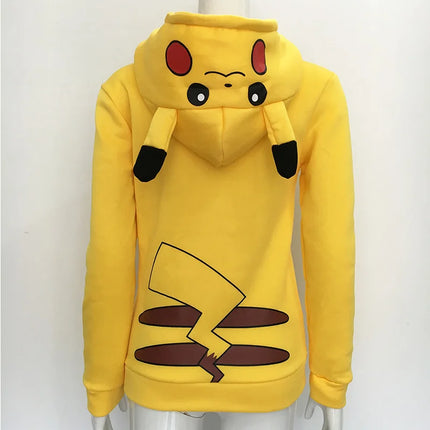 Anime Cartoon Hoodie Kawaii Cute Yellow Sweatshirts Sports Casual Cartoon Sweet Lovely Outer Women/Men Clothes Adult Kids Gift