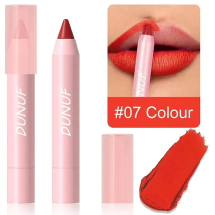 18 Color Matte Lipstick Pen Waterproof Lasting Nude Brown Lip Liner Pencil Red Lip Contour Tint Lip Contouring Cosmetic Makeup