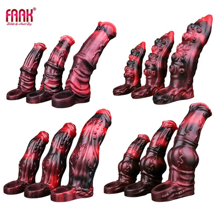 FAAK Remote Control Vibrating Silicone Cock Sleeve 2 Sizes Penis Extender Fantasy Hollow Horse dildo Vibrator Adult Sex Toys