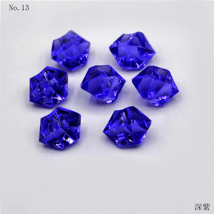 100Pcs Acrylic Stones Crystal Ice Cubes Decor Vase Filler Pebble Aquarium Fish Tank Accessories DIYJewelry Decoration 6*9mm