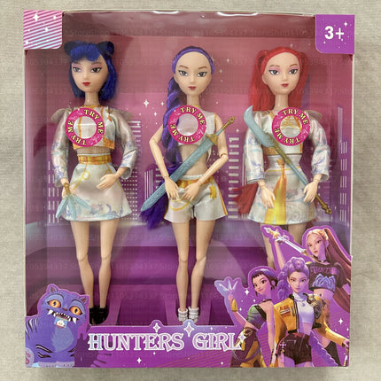 Anime Kpop Hunters Girl Doll Rumi Mira Zoey Vinyl Figure 11 Inch Posable Toy with Theme Music for Kids Girl Fans Birthday Gift