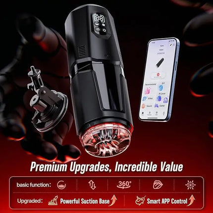 The Hottest Automatic Masturbation Strobber Adult Toy with 7 Thrust Rotations 7 Licking Vibration Modes Sex Machine