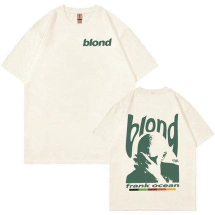 Rapper Frank Retro Graphic T-Shirt Men's Women Hip Hop Ocean Album Clothing T-Shirts Y2k Unisex Blond Fashion T-shirt