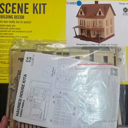 1:87 Scale Model Dwelling House Kit Model Stadium model, Budokan simulation building, Halloween Haunted House Ho Model Church