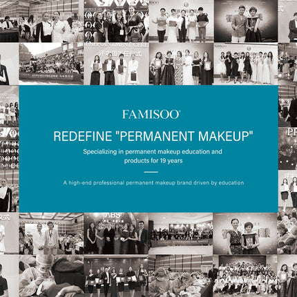 FAMISOO Professional Permanent Makeup Machine Kit With 12pcs Needles Wireless Tattoo Machine For Brows Lip Eyeliner SMP Tattoo
