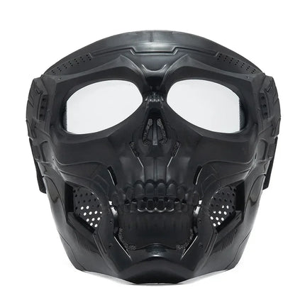 Cycling Colorful Goggles Motorcycle Skull Mask Riding Windproof Full Face Mask Paintball Game Tactical Protective Helmet Mask