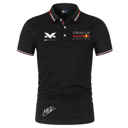 Red Bull 1 Driver Logo Racing Team Men Polo Shirt Summer Short Sleeve Male Polos T-shirt 2025 New Casual Men's Clothes Tops