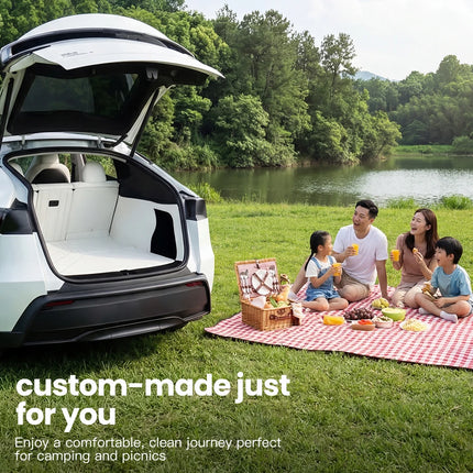 YZ Custom Leather Trunk Mat for Tesla Model Y Juniper 2026 Full Coverage Anti-Scratch Rear Cargo Liner Protector Car Accessories