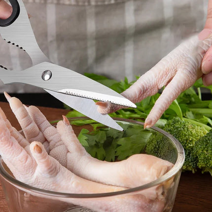Stainless Steel Kitchen Scissors Household Bone Scissors Chicken Wings Fish Chopper Bottle Opener Walnut Clip Kitchen Tools
