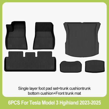 BYTON Floor Mats Compatible Custom Fit Floor Liners for 2023-2026 Tesla Model 3 Highland All Weather Protection car mats