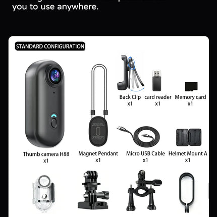 4K Anti shake Action Camera EIS Waterproof POV Small WIFI Cam Vlog Sport Bike Motorcycle Video Recorder Moto Telecamera Body Cam