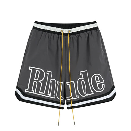 American Rhude Shorts Casual Loose Breathable Multi-color Trendy Mesh Beach Sports Shorts