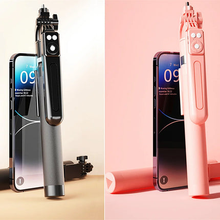 FGCLSY 1.7M selfie stick tripod with Light wireless remote control 360 ° rotation for smartphone video recording live streaming