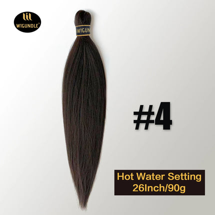Kanekalon Hair 26 Inch 90g Pre Stretched Jumbo Braiding Hair Box Twist Braids Wholesale Synthetic Hair Extensions For Women