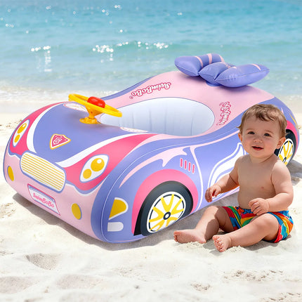 Kids Car Swimming Seat Float Ring Inflatable Infant Floating For Summer Swim Boat Circle Bathing Water Toy with